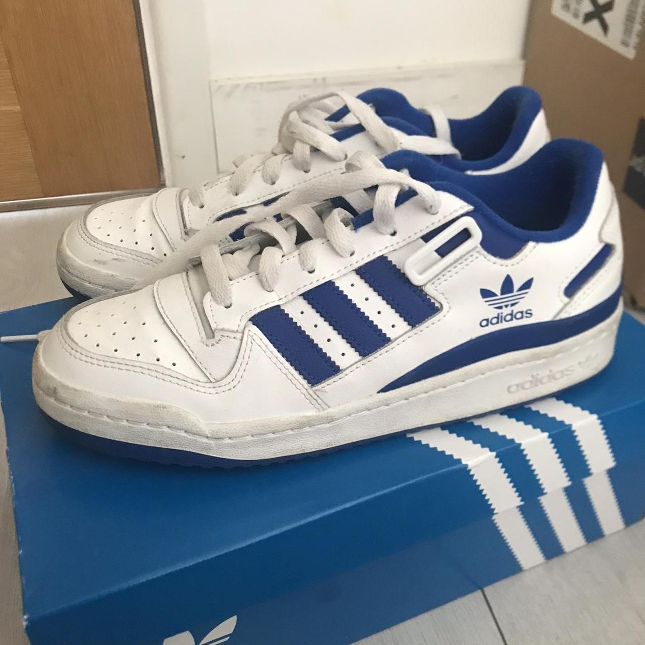 Blue Adidas forum low Comes with the adidas straps - Depop