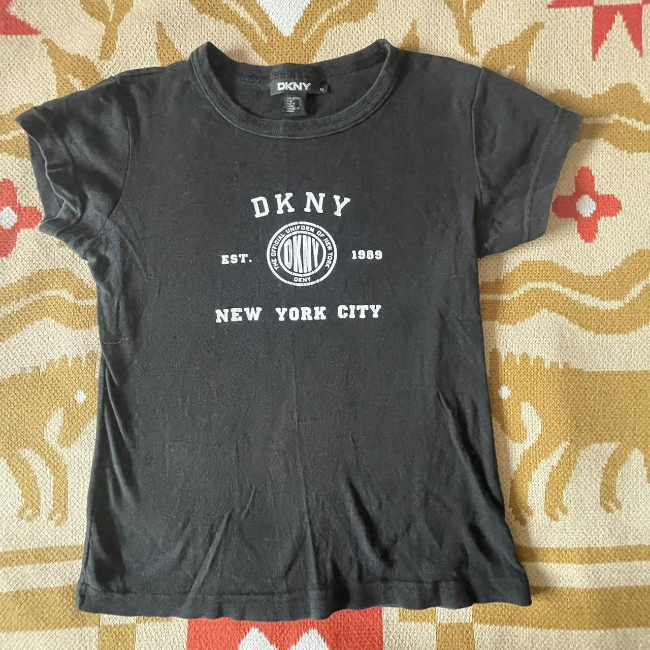 DKNY Women's Black T-shirt | Depop