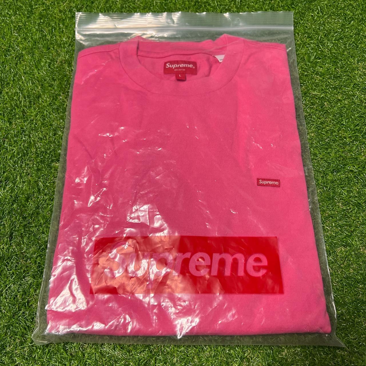 Supreme Small Box Long Sleeve Tee Pink - Depop