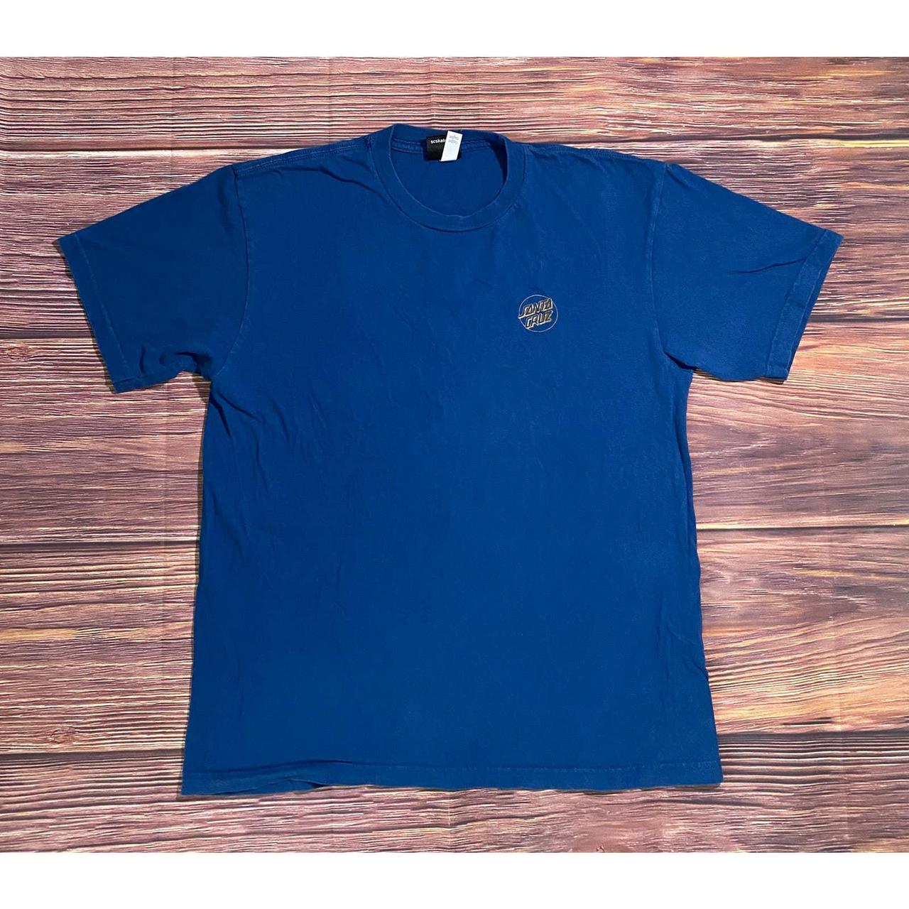 Santa Cruz Men's Blue T-shirt | Depop