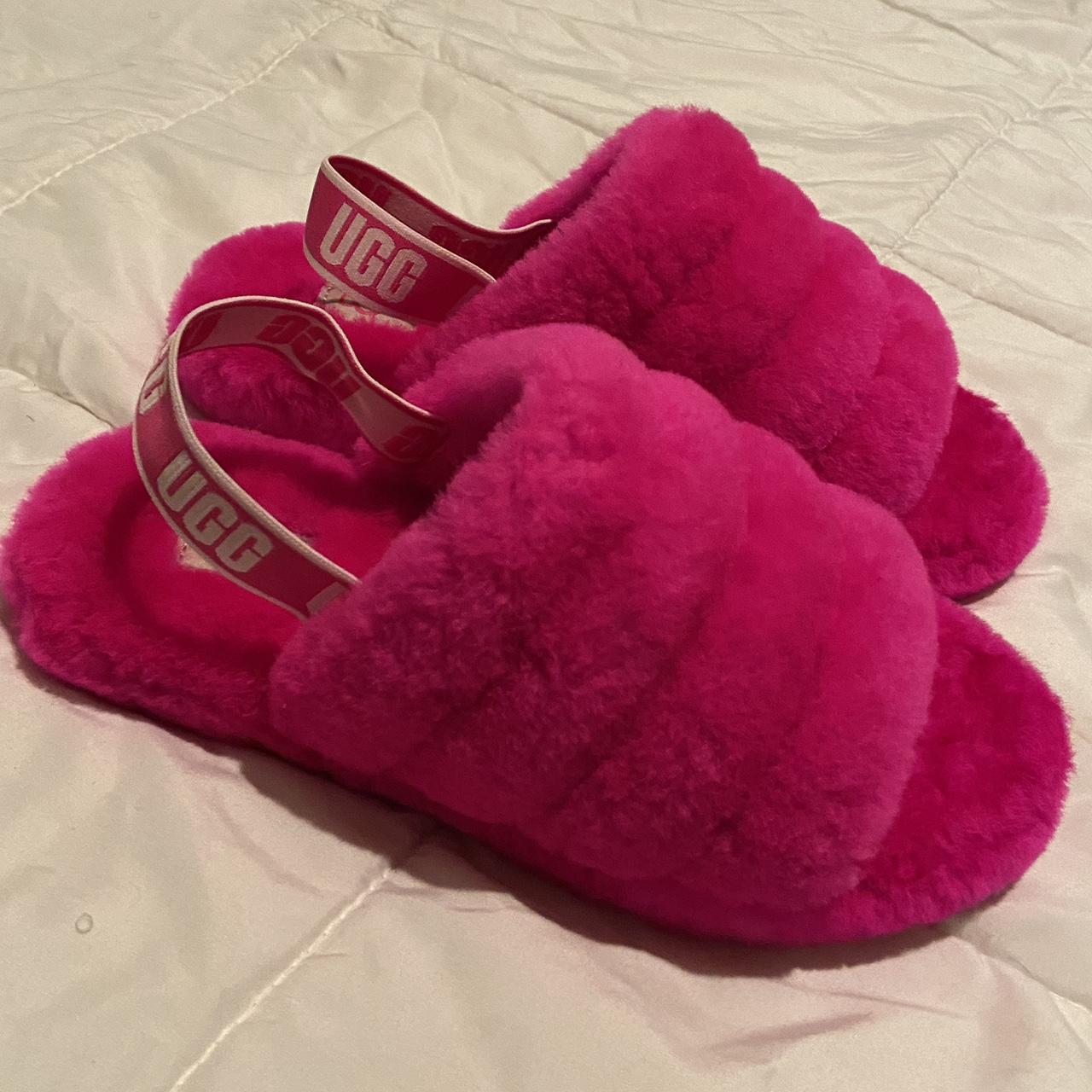 Pink ugg fluff yeah best sale