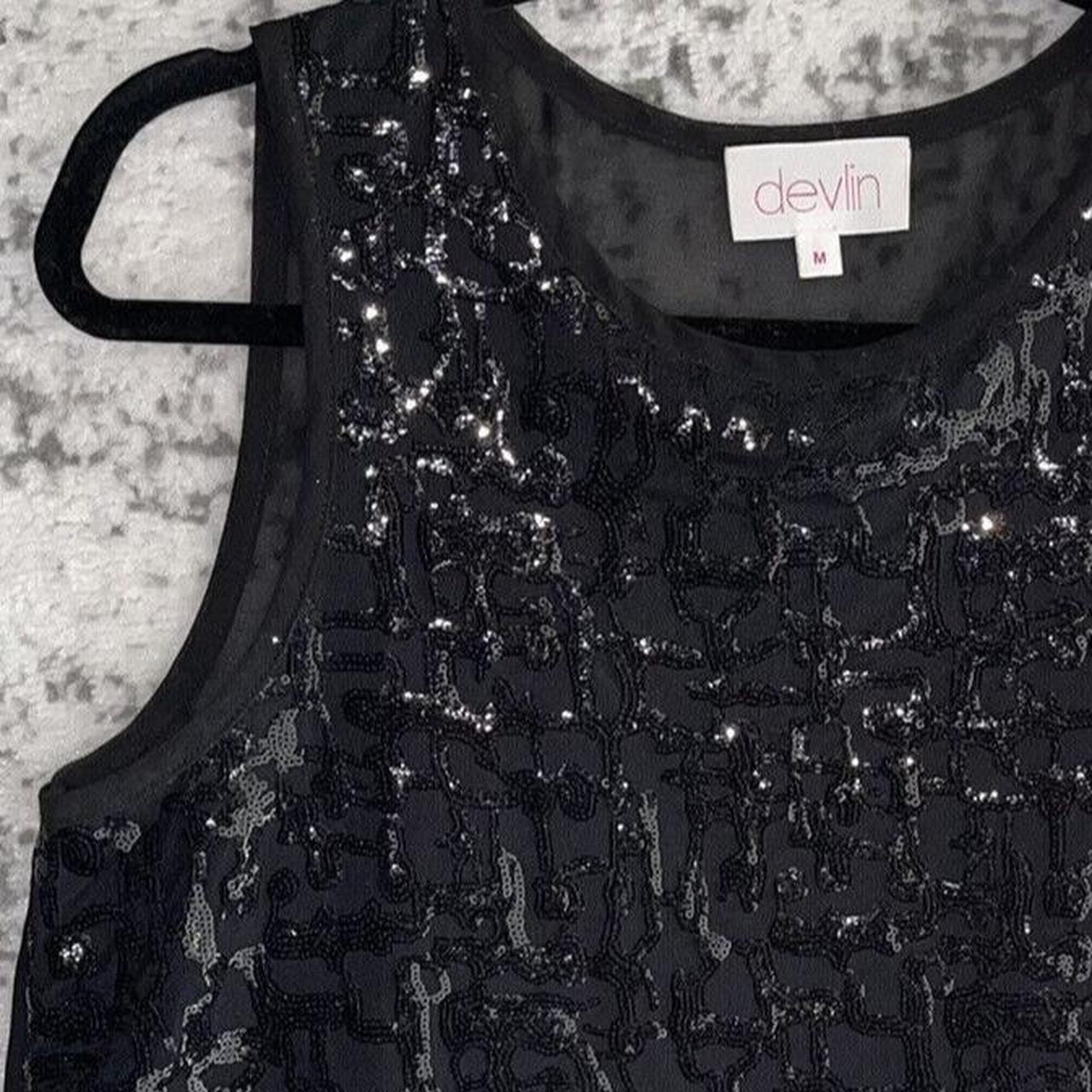 devlin Women's Blouse - Black - M – Devlin Sequin… - image 3
