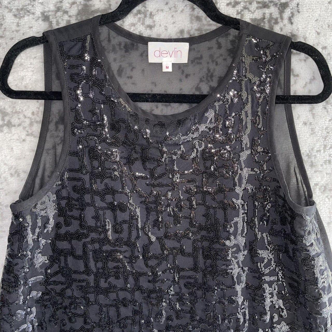 devlin Women's Blouse - Black - M – Devlin Sequin… - image 2