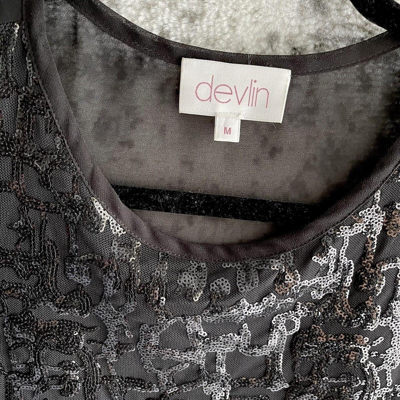 devlin Women's Blouse - Black - M – Devlin Sequin… - image 6