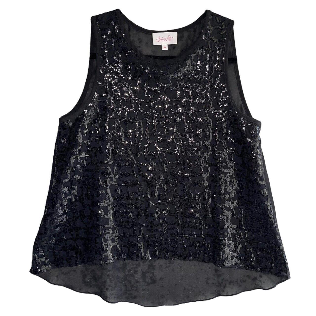 devlin Women's Blouse - Black - M – Devlin Sequin… - image 1