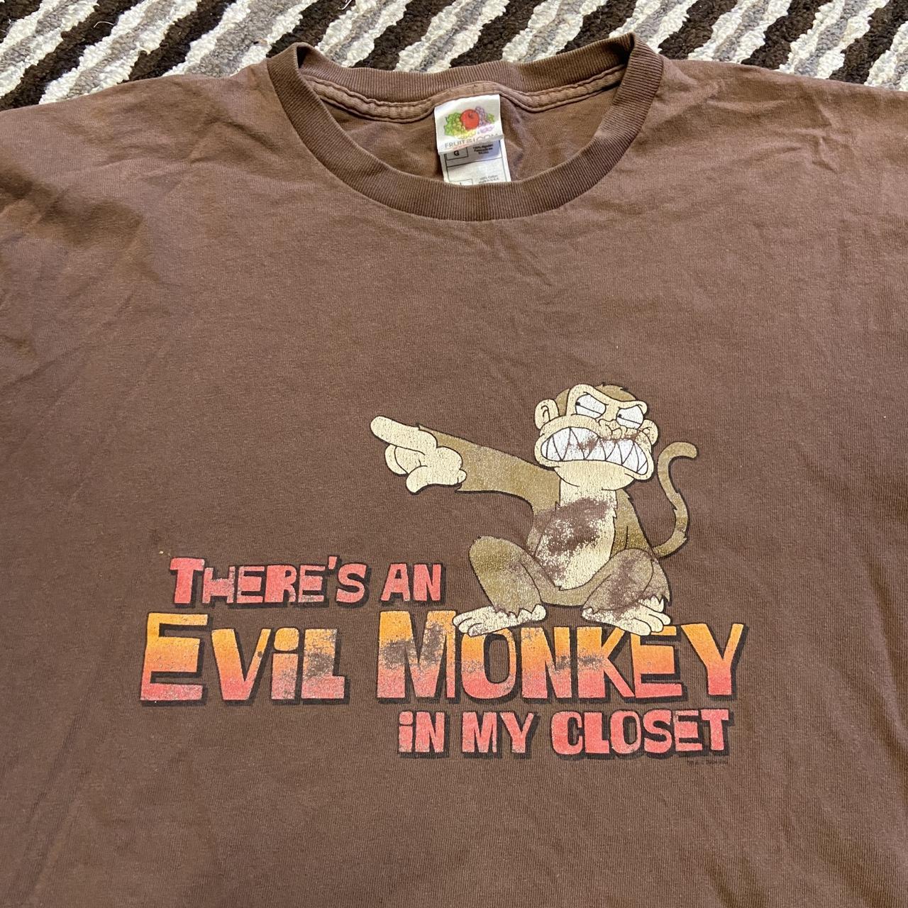 Vintage Y2K Family Guy Monkey Shirt “There’s an Evil... - Depop