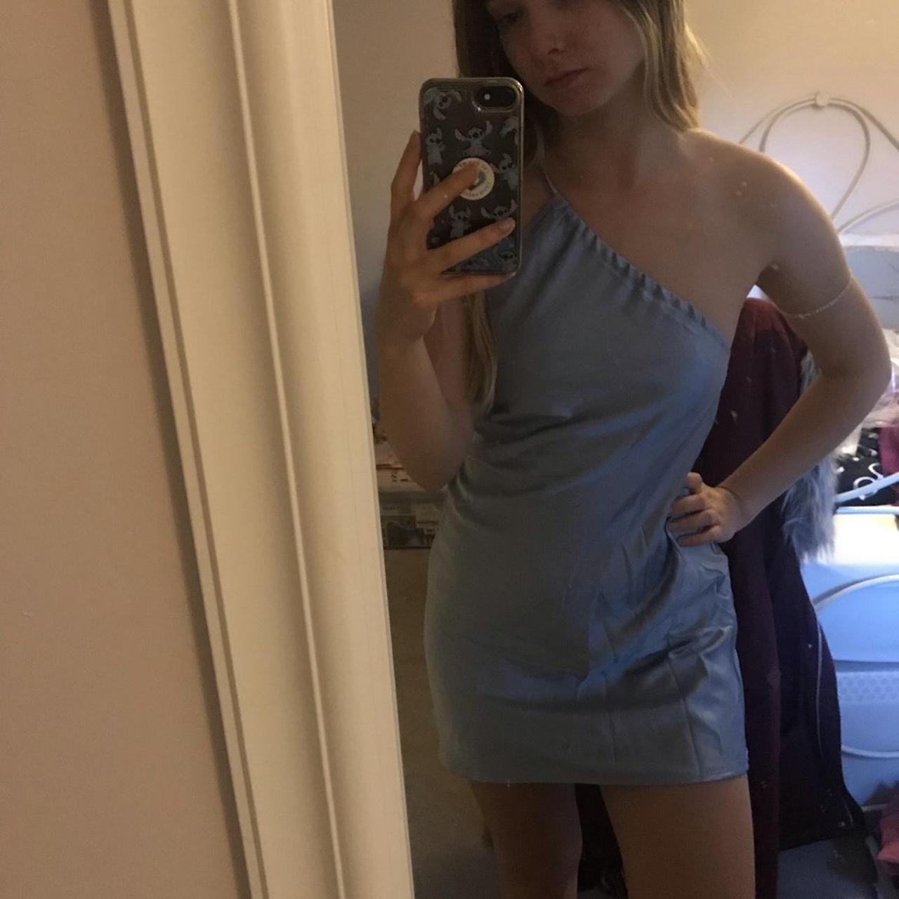 Motel Women's Blue Dress | Depop