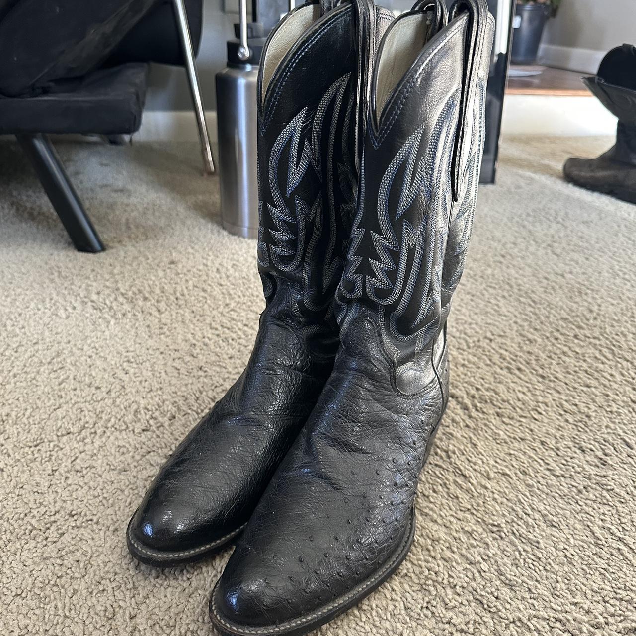 Black Duluth cowboy boots size 8.5 men No insoles... Depop