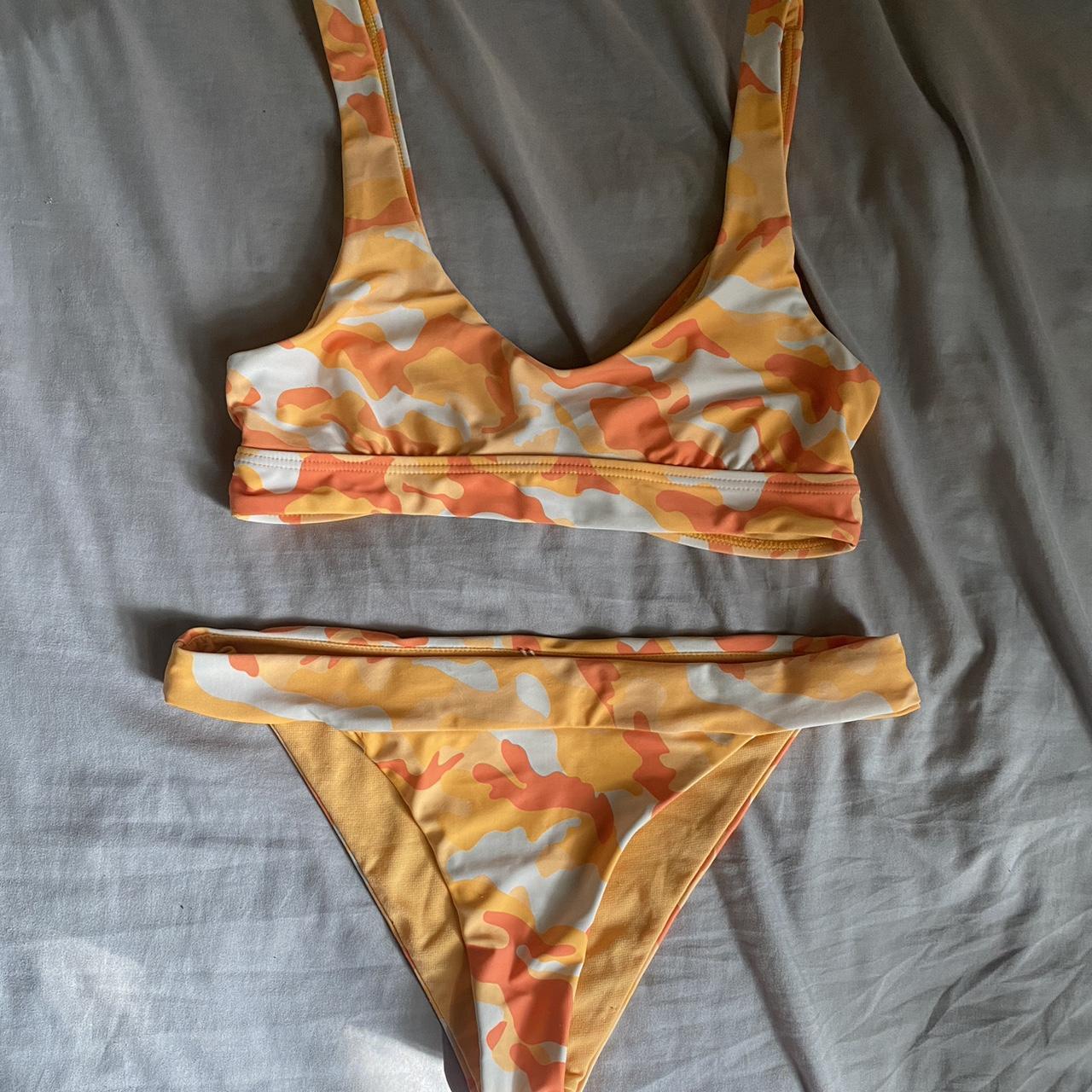 orange camo bikini in perfect condition has only