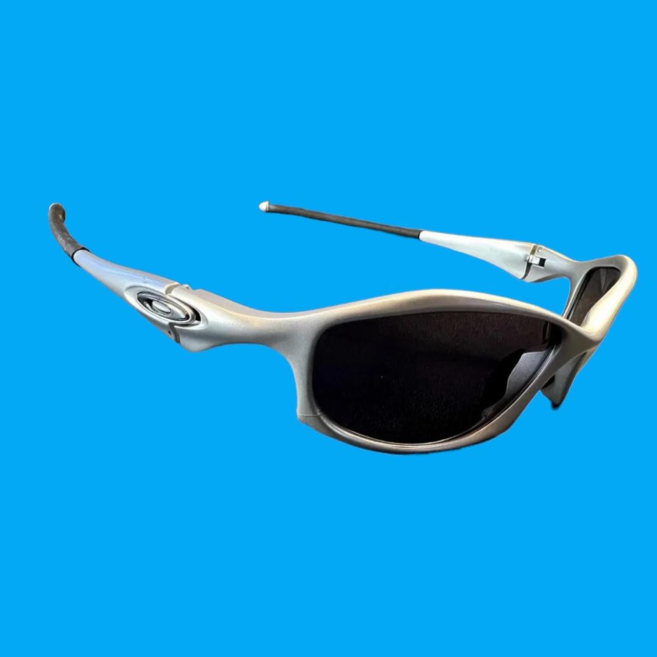 Oakley Men's Silver Sunglasses | Depop