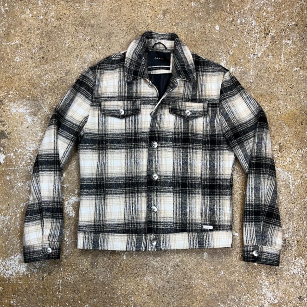 Zara Womens Checked Heavyweight Bomber Jacket,