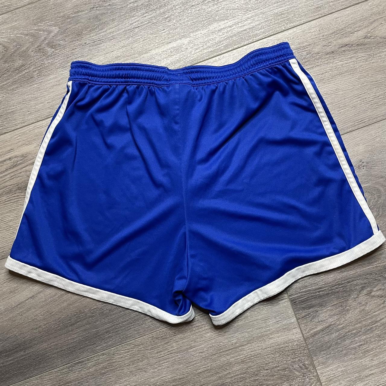 Adidas Originals Women's Blue and White Shorts | Depop