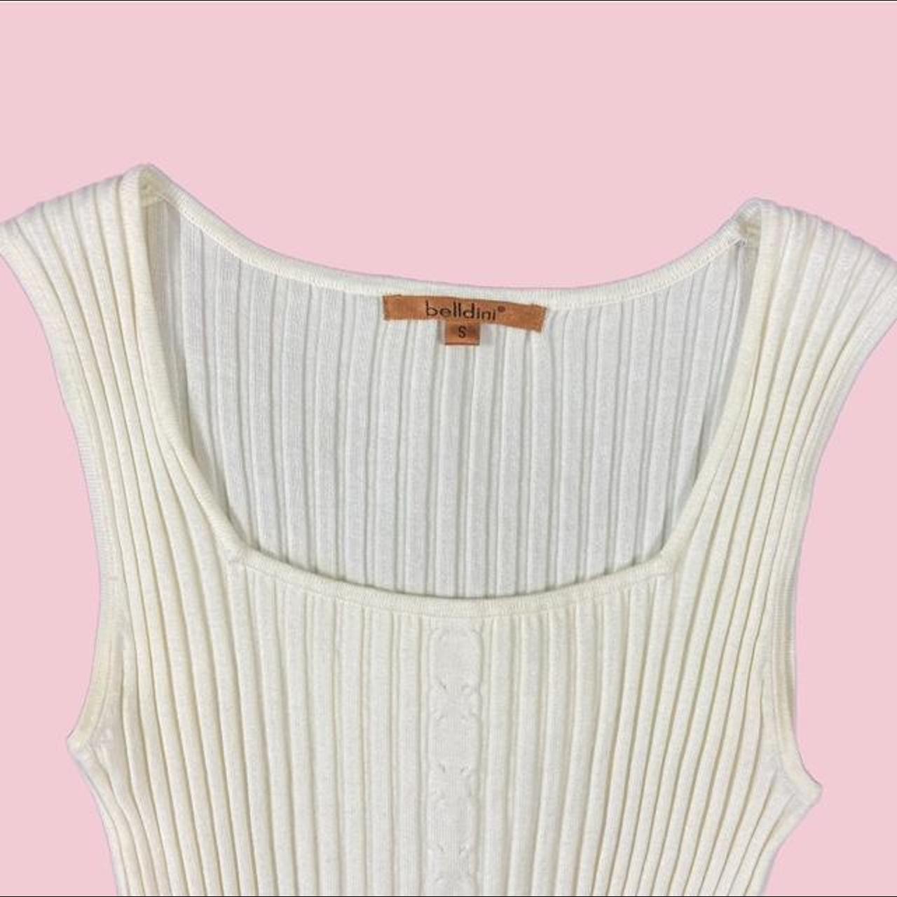 Belldini Women's Cream and White Vest (2)