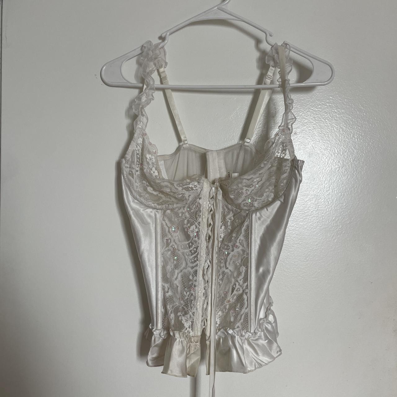 Frederick's of Hollywood Women's White Corset | Depop