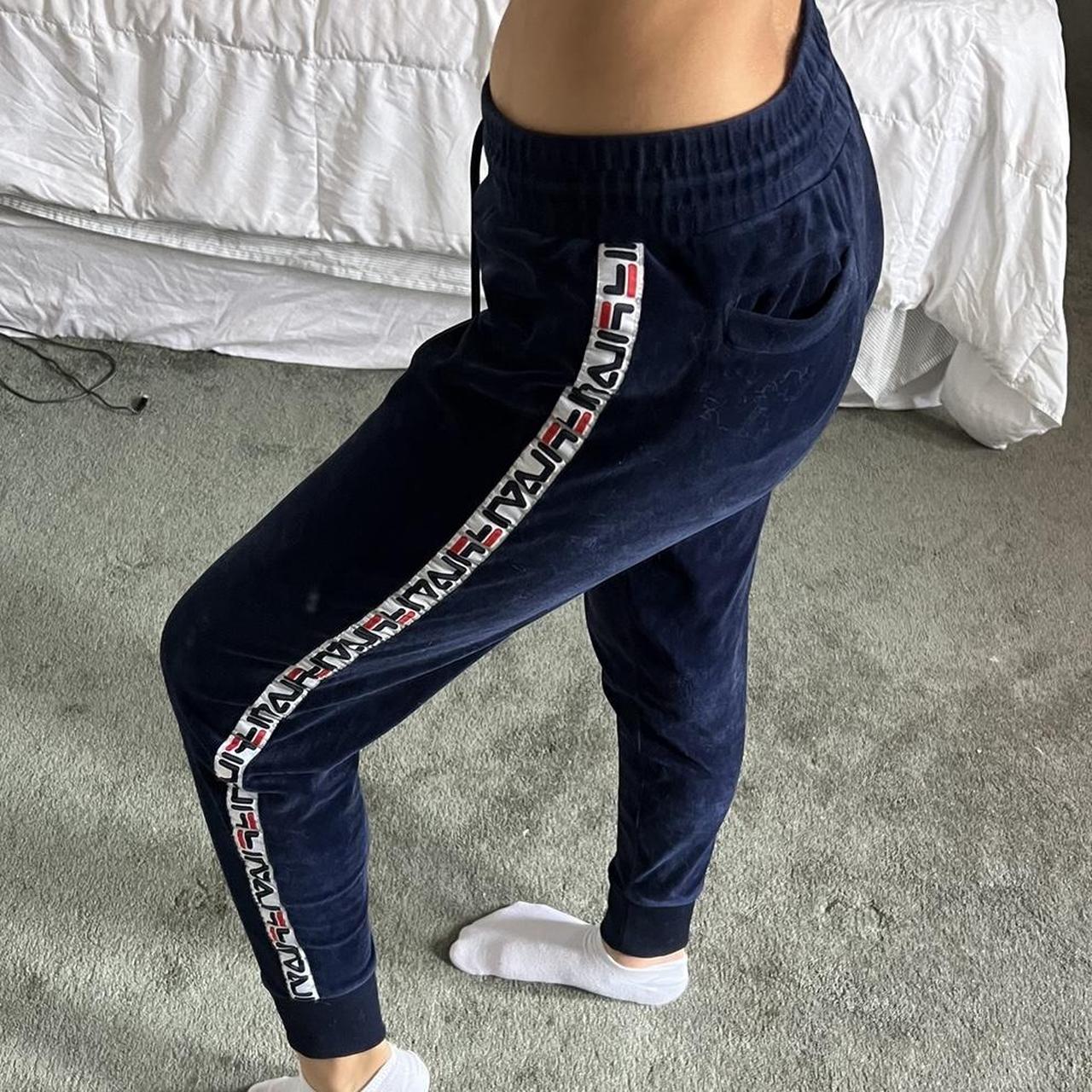 Fila velvet sweatpants! Size small! Super cute with - Depop