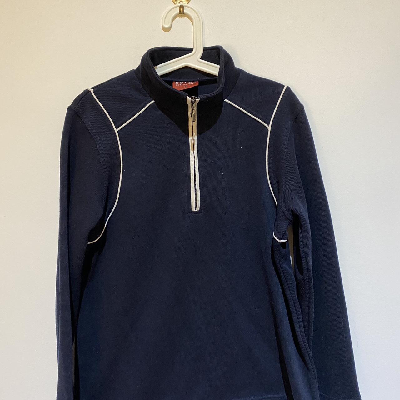 Navy blue jacket Fitted, size 12 jacket - pickup... - Depop