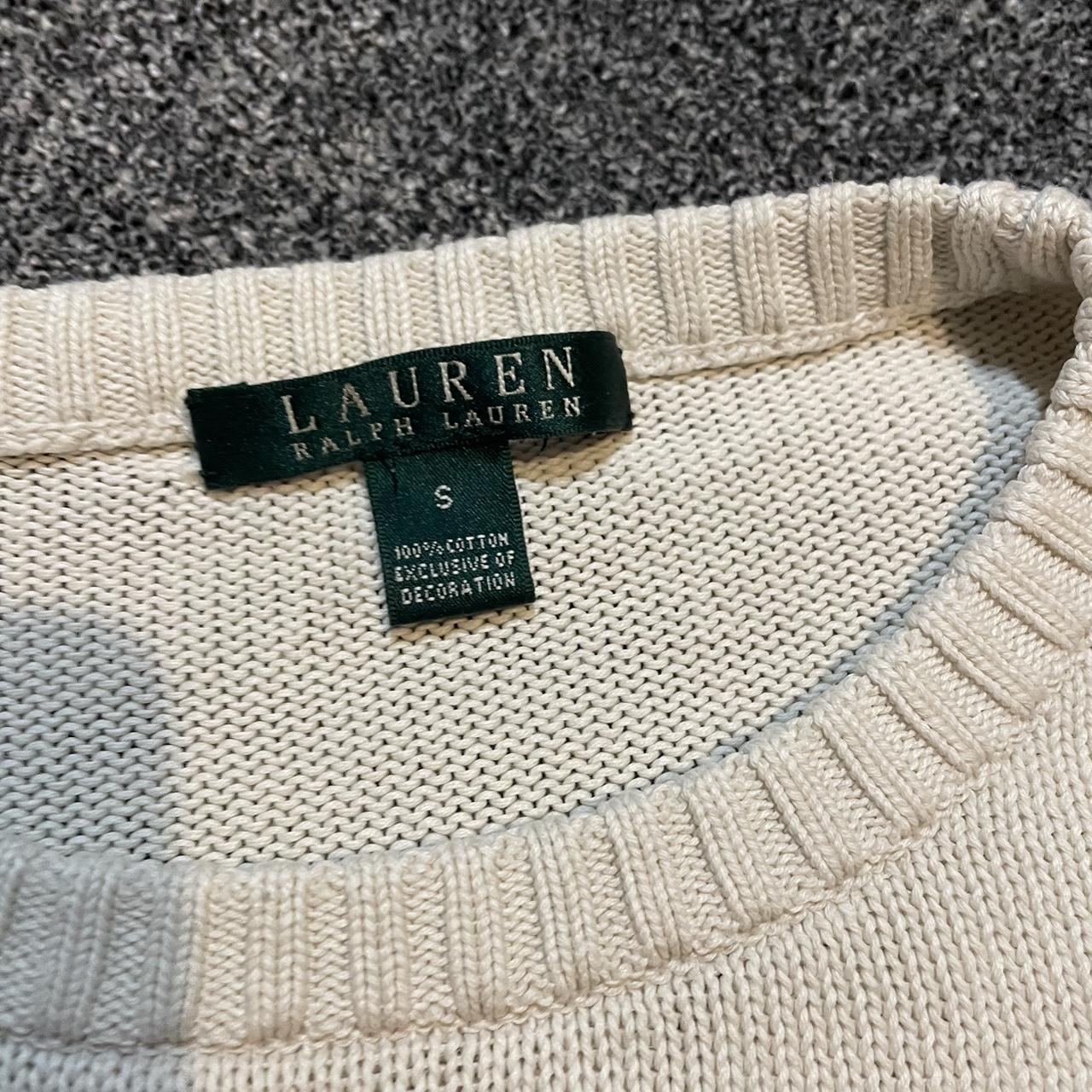 White ralph Lauren flag jumper - size women’s... - Depop