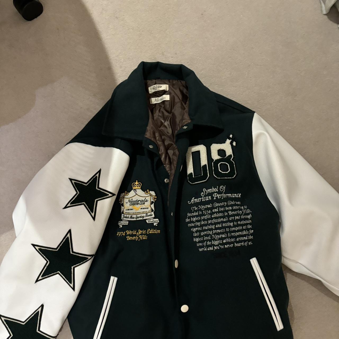 Jaded london green varsity jacket Worn a few times Depop