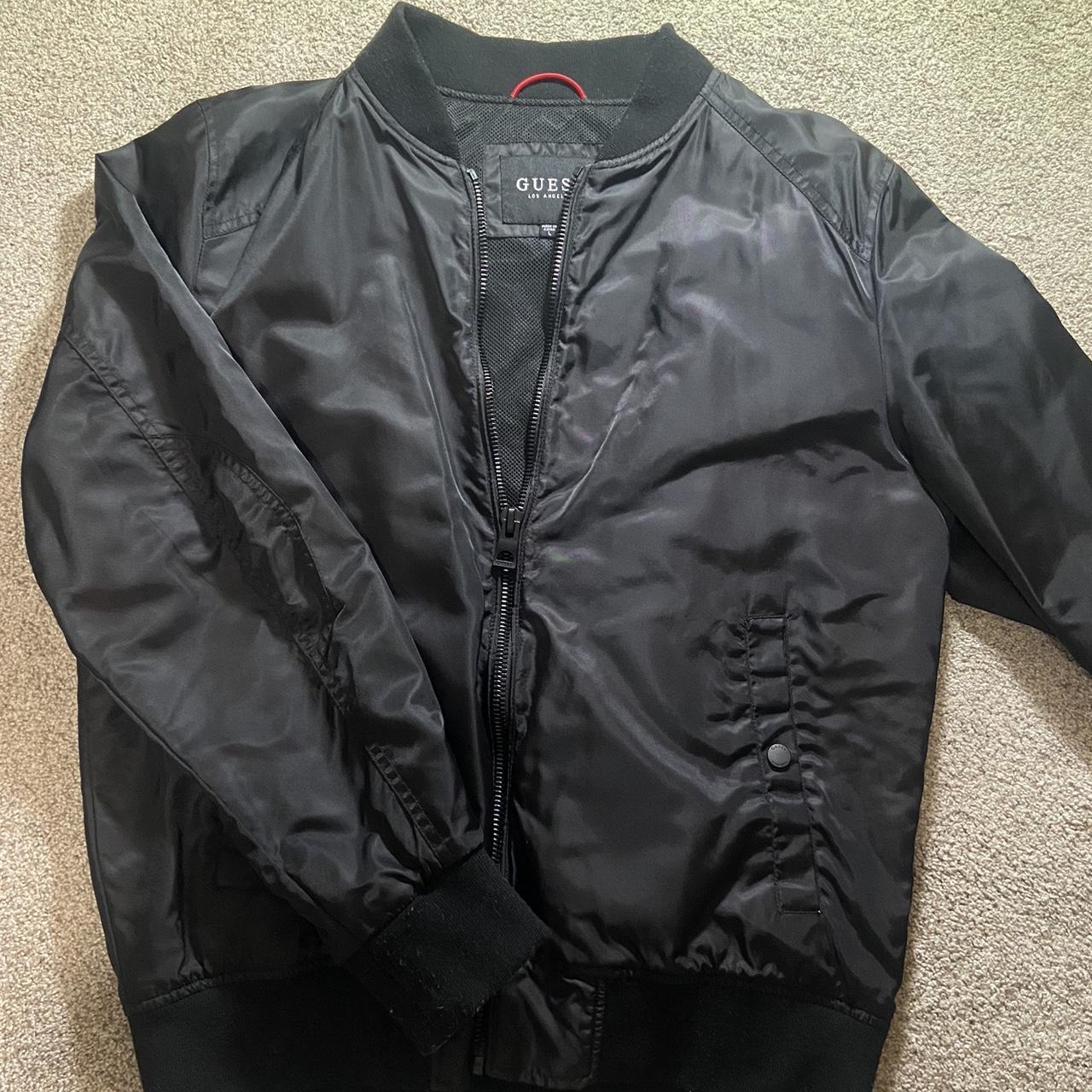 Guess Men's Red and Black Jacket | Depop