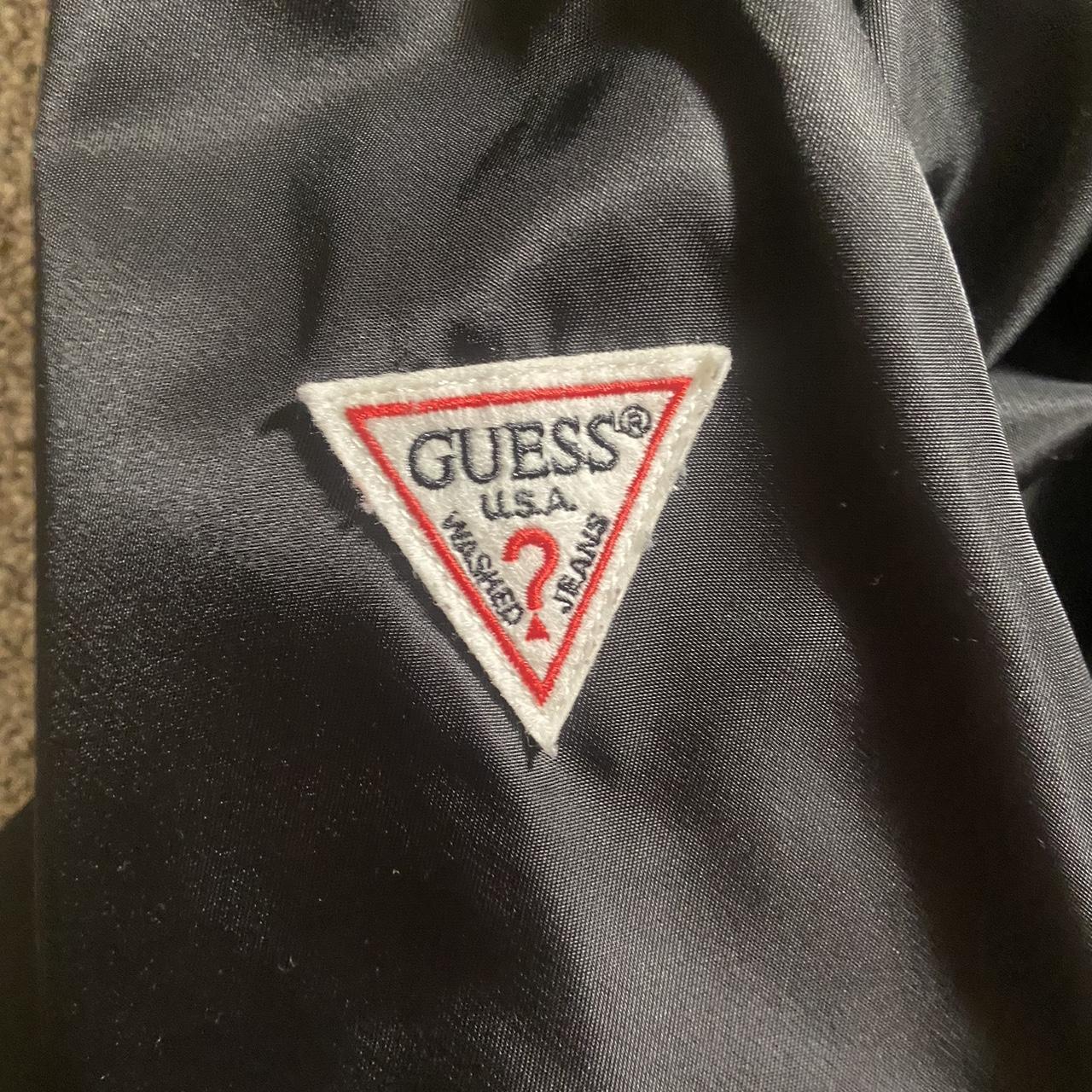 Guess Men's Red and Black Jacket | Depop