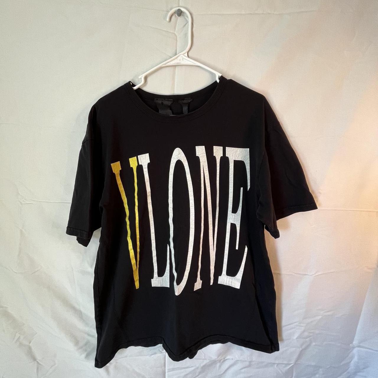 Black and yellow vlone shirt best sale