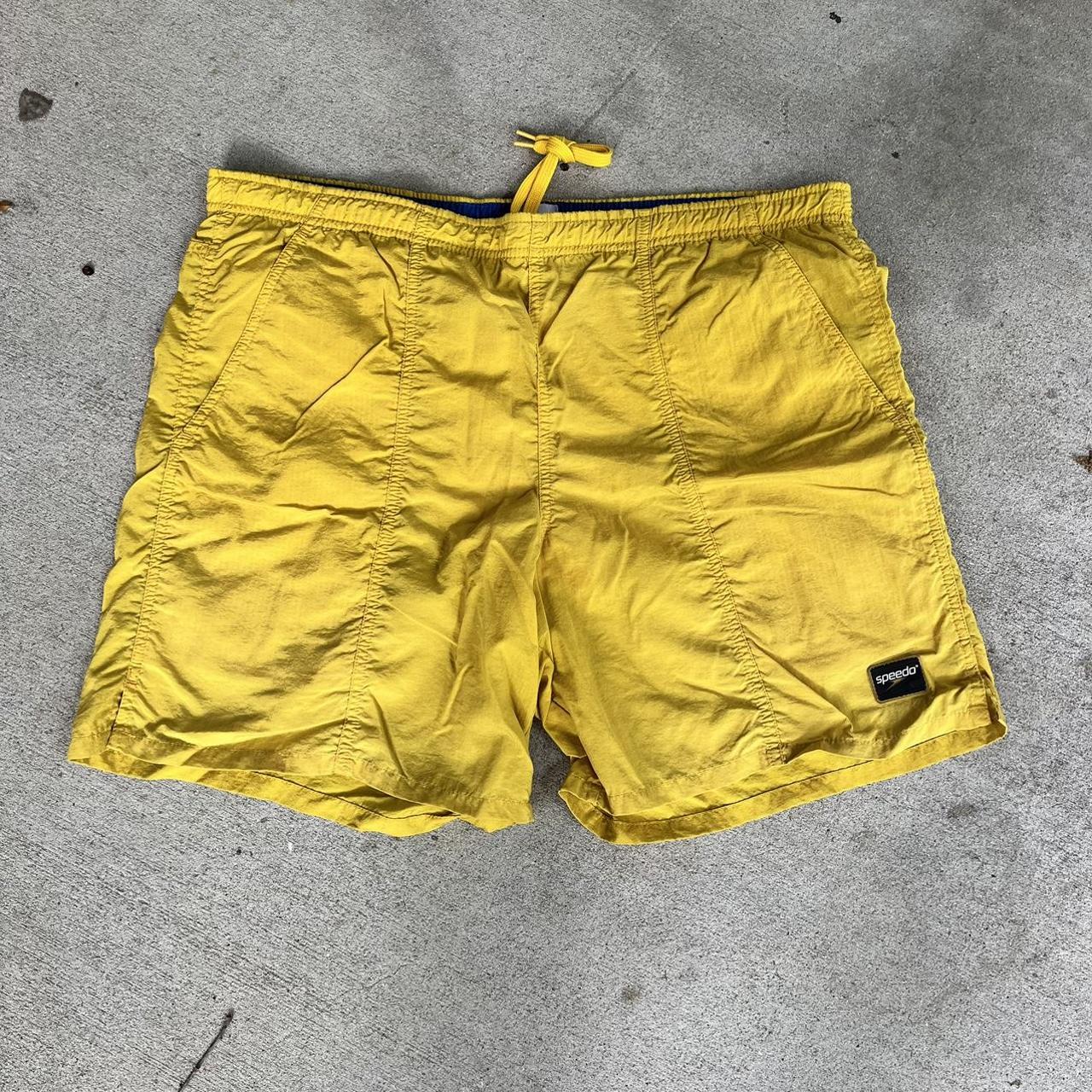 Speedo Men's Yellow Swim-briefs-shorts | Depop