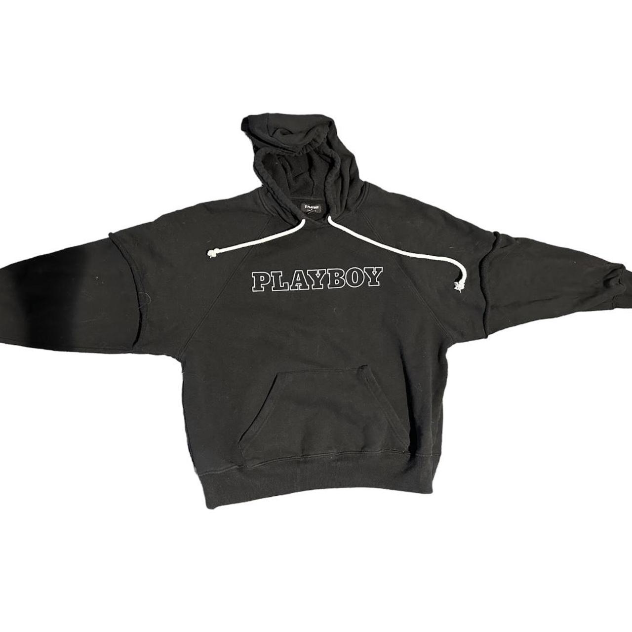 PLAYBOY LAYERED BLACK HOODIE Hoodie I got Depop