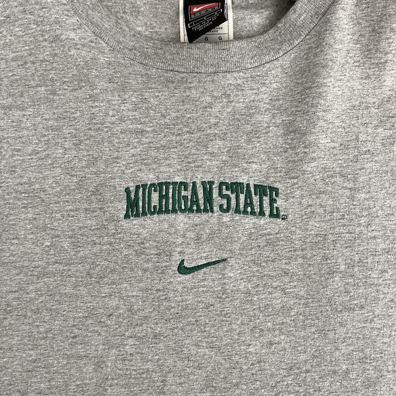 Retro, all embroidered Michigan State Nike T-shirt... - Depop