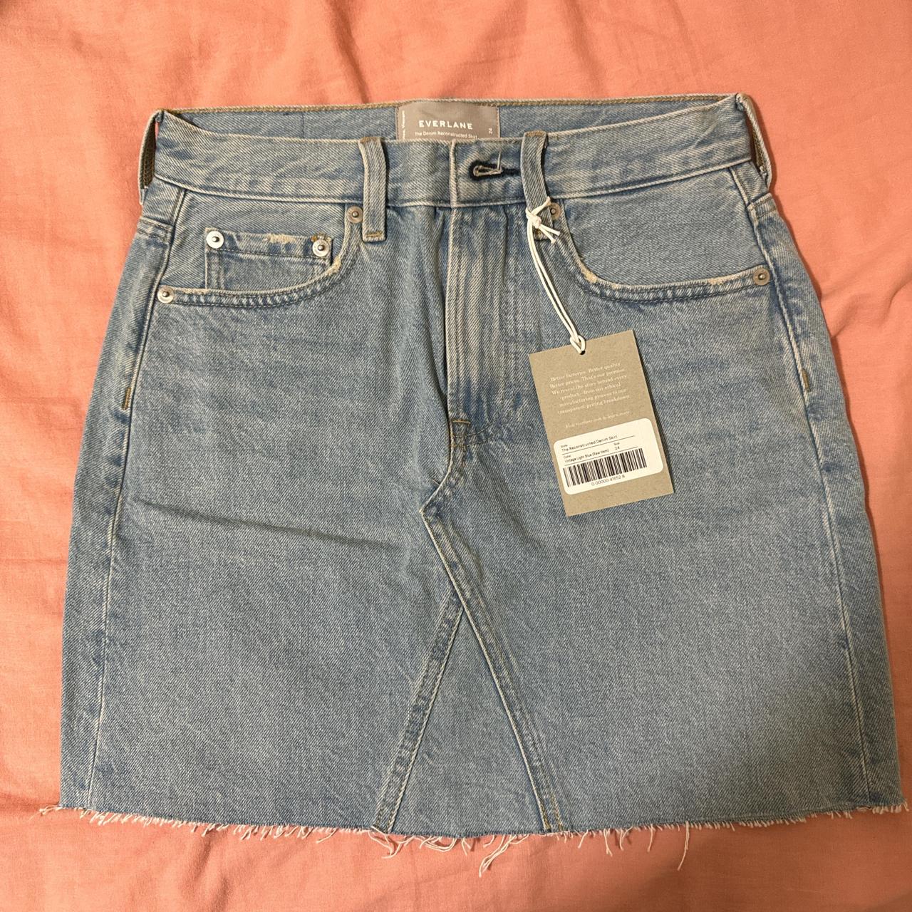 Everlane The Denim Reconstructed Skirt Brand Depop
