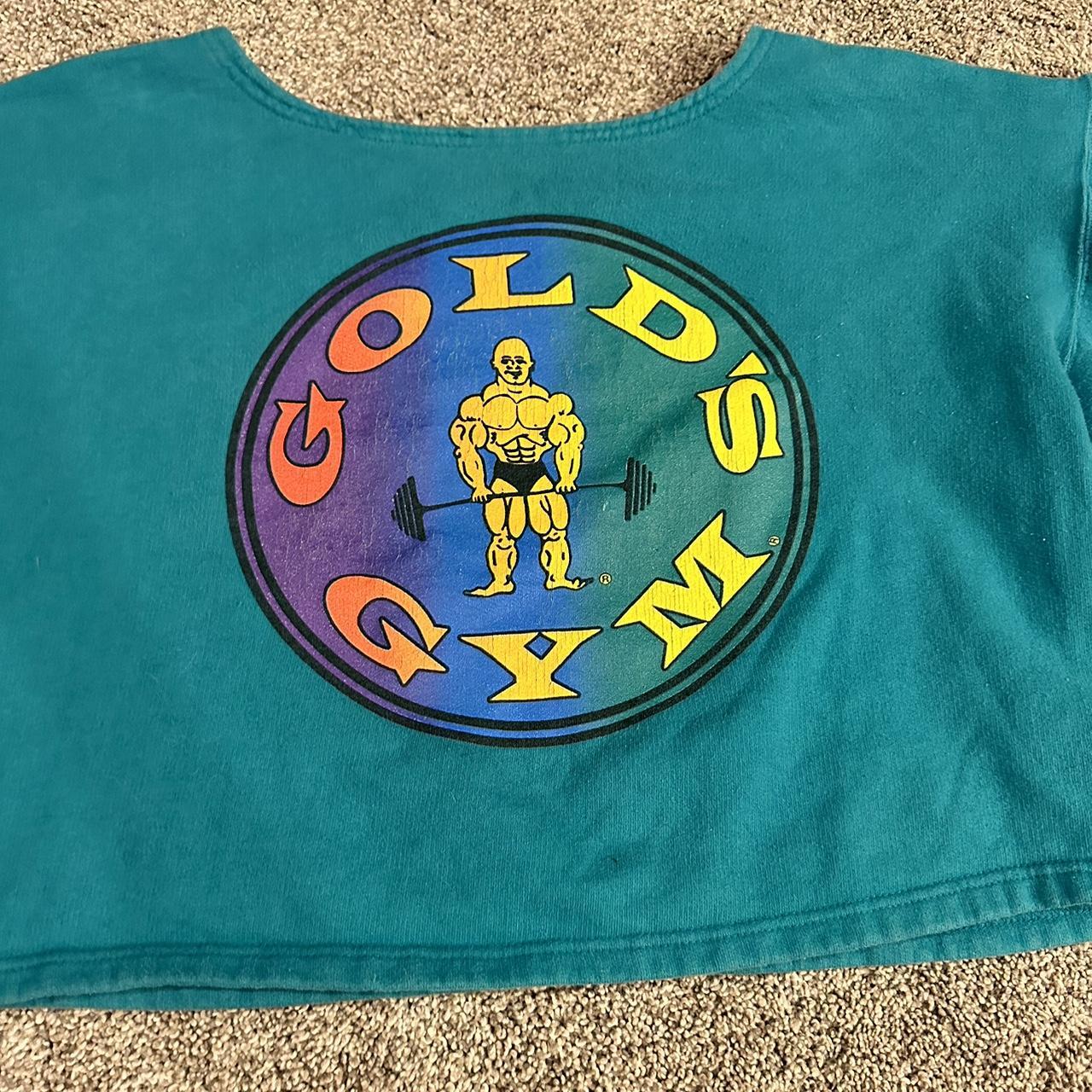 Vintage Golds Gym cropped sweatshirt. No size tag.... Depop