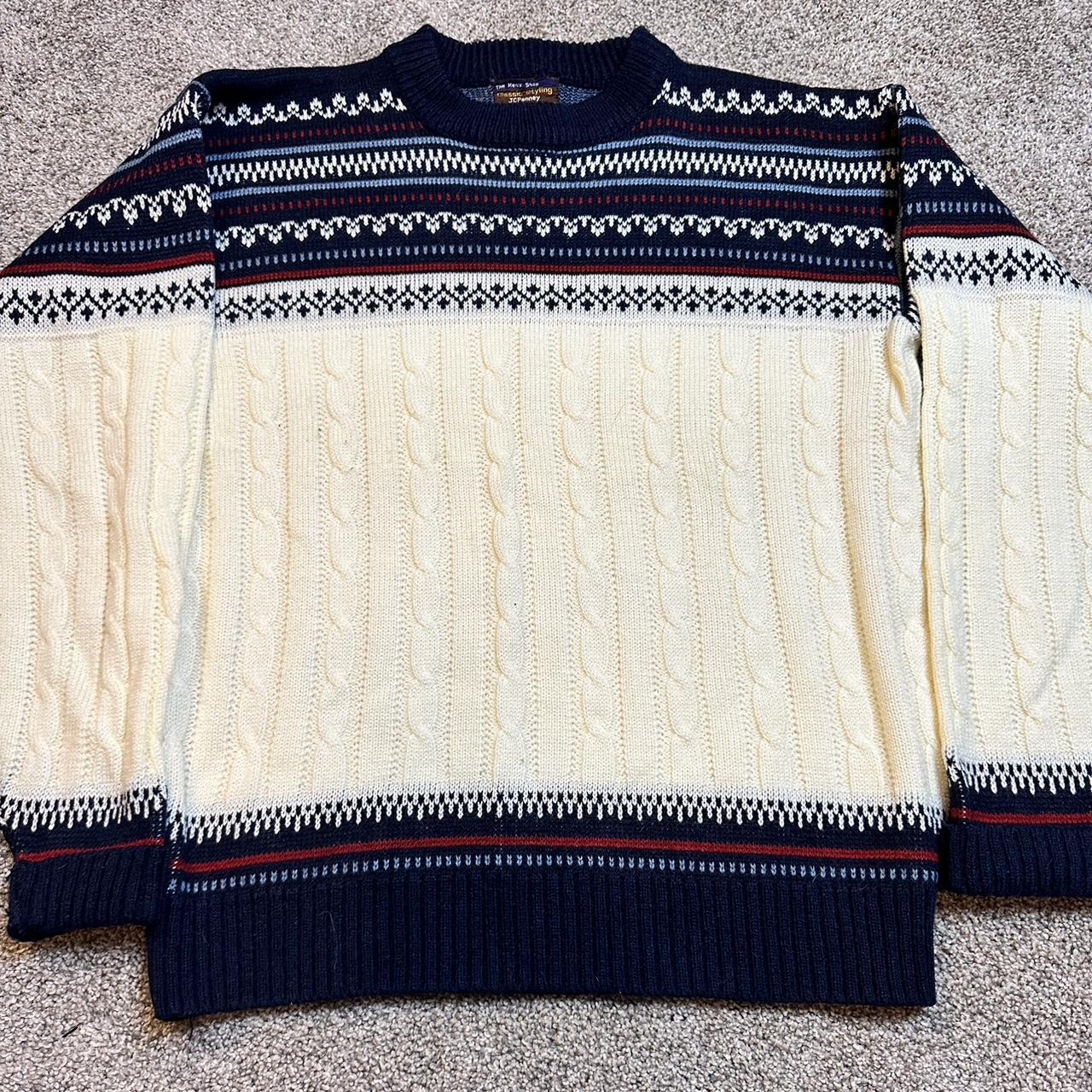 Vintage knitted JCPenney sweater. Size XL. Perfect... - Depop