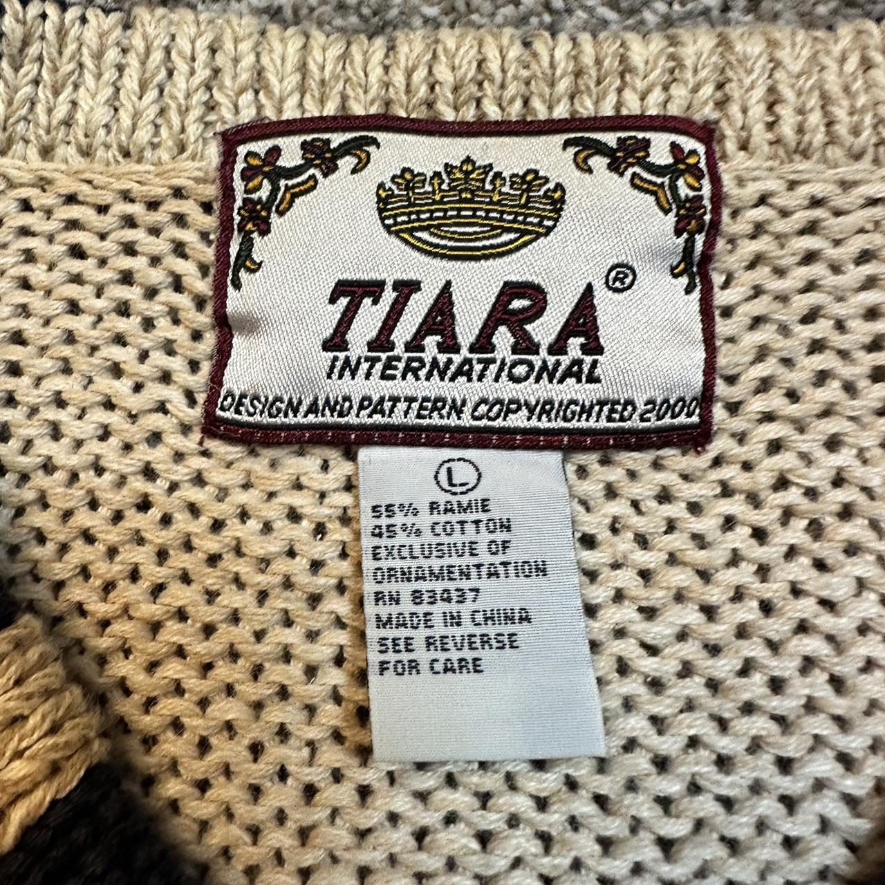 Vintage cottage core knitted tiara international... Depop