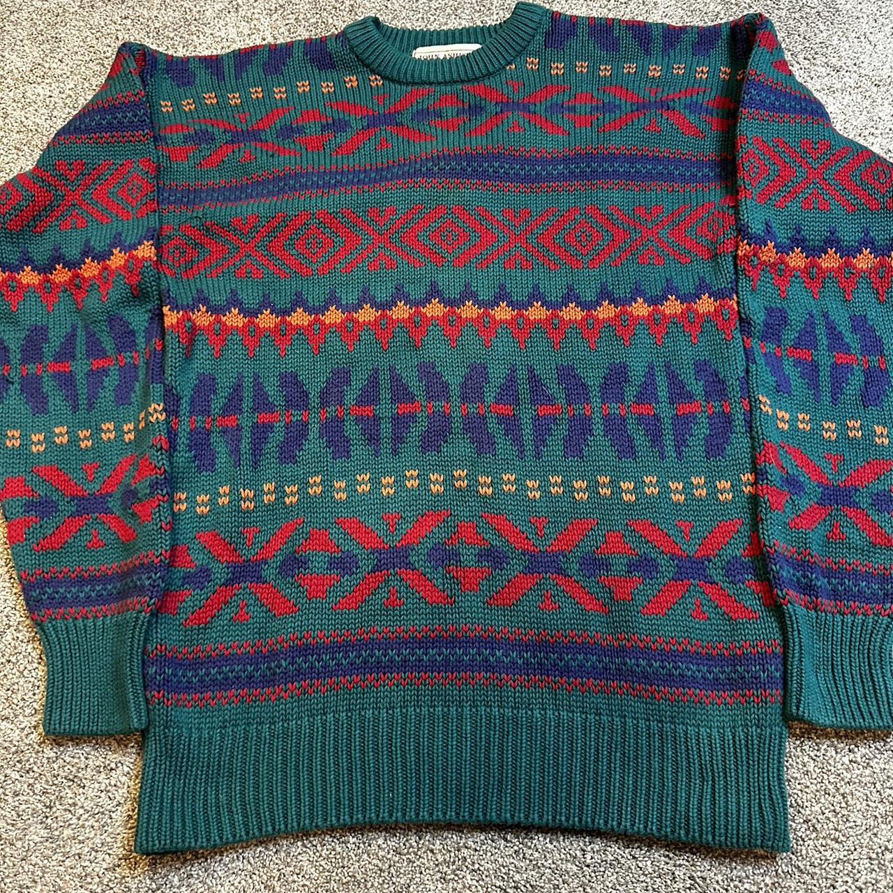 Vintage Multicolor Knitted Grandpa Grunge Preppy Depop