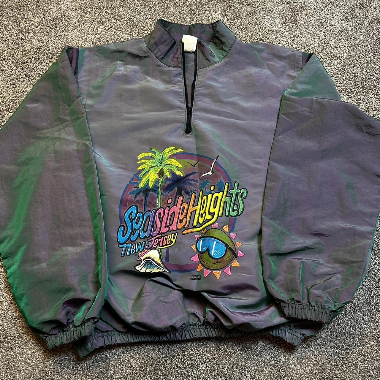 Surf Style irridescent 90s vintage factory windbreaker