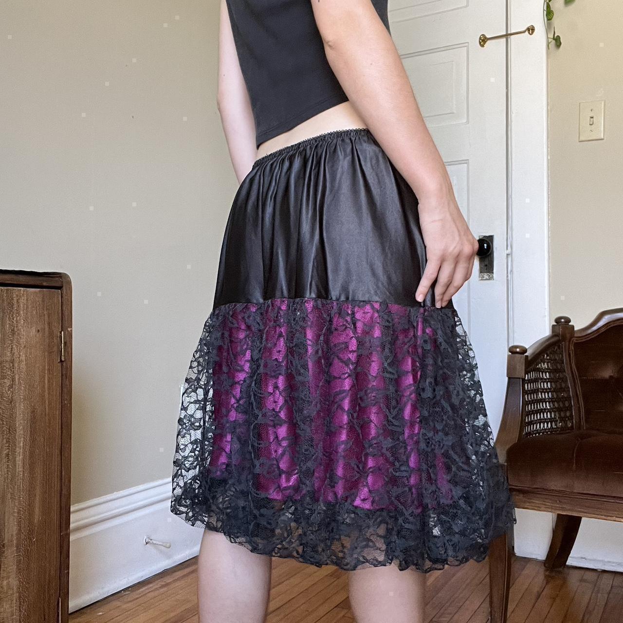 VINTAGE LACE BUBBLE SKIRT 80s gothic knee length. Depop