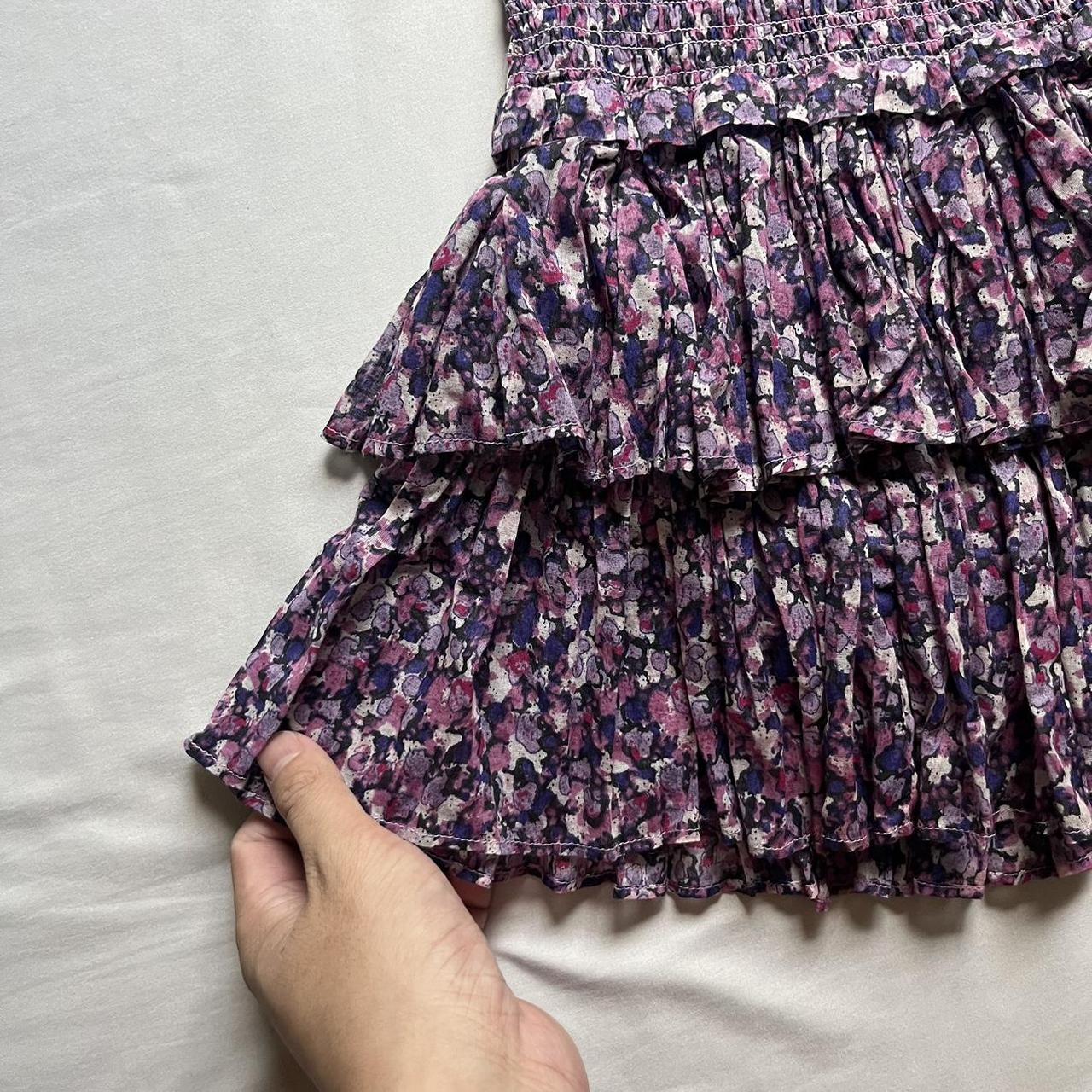 スカート ISABEL MARANT ETOILE Women Skirts RO0726FAC1J02EECPE Purple ISABEL MARANT ETOILE purple ditsy floral smocked | Depop