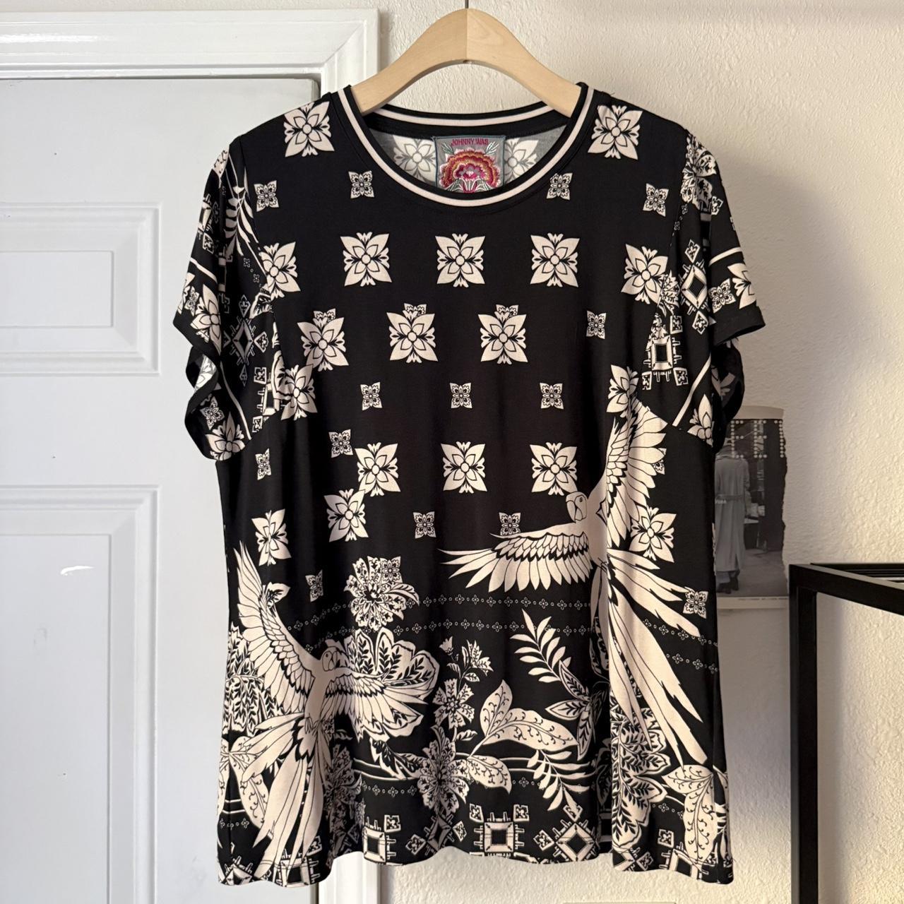 Johnny Was Women's T-shirt - Black/Multi - XL – J… - image 1