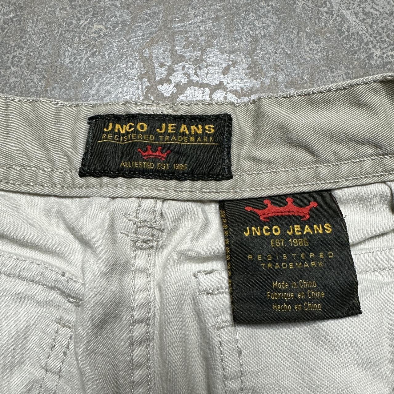 JNCO Men's Khaki and Cream Shorts | Depop