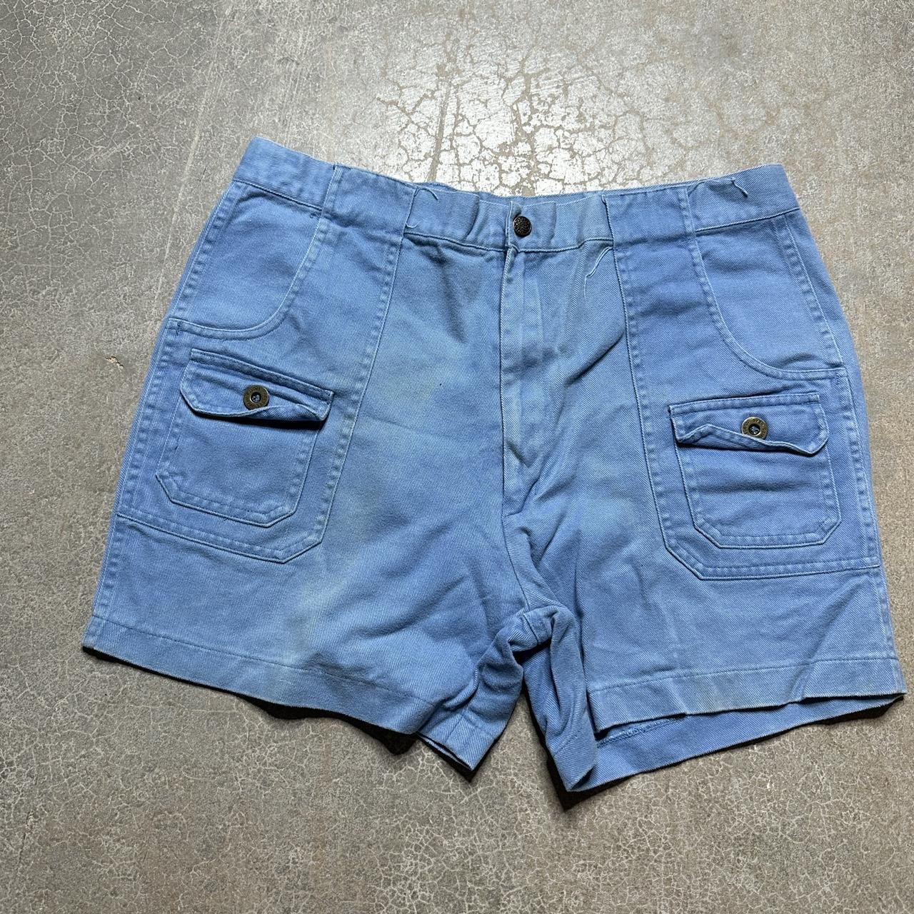 Vintage Blue Shorts free shipping! / baby blue /... - Depop