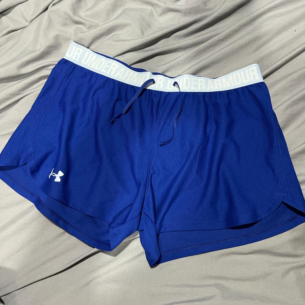 COBALT BLUE UNDER ARMOUR WOMENS SHORTS size... Depop