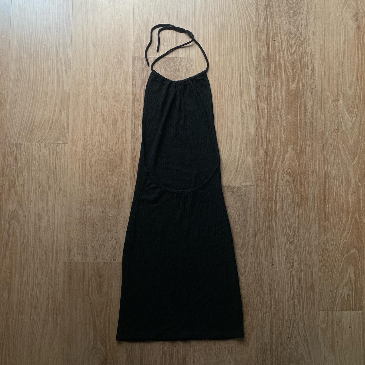 Missy Empire Anneka Black Ribbed Halterneck Dress Uk... - Depop