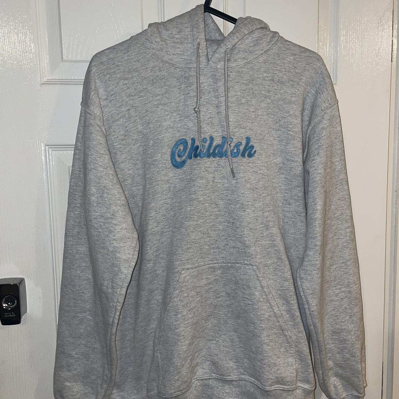 Grey childish 2025 hoodie tgf