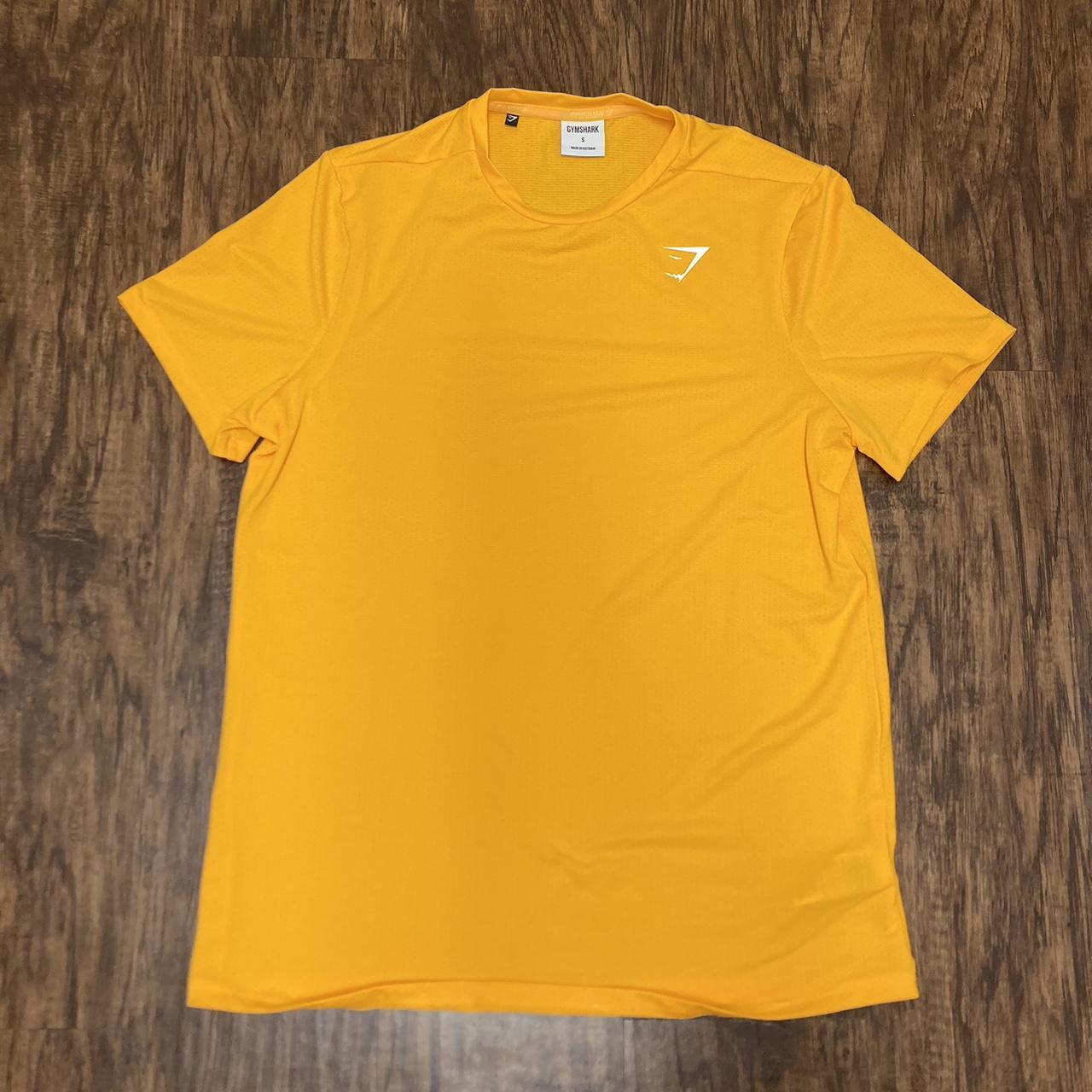 Orange GYMSHARK workout shirt - Depop