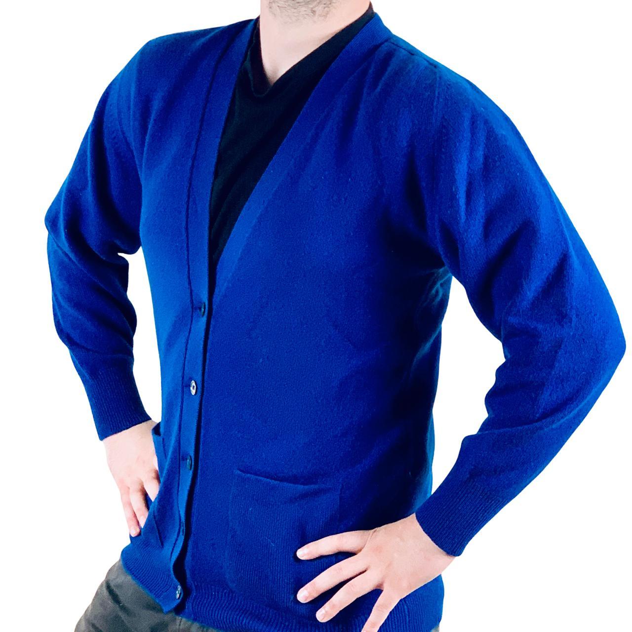 Royal blue sale cardigan mens