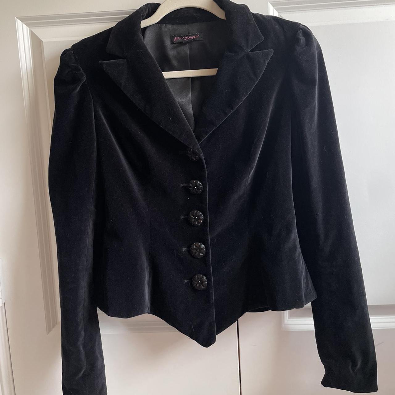 Betsey Johnson Women's Black Coat | Depop