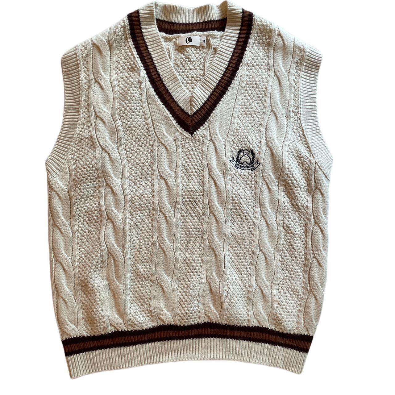 Aelfric Eden Teddy Bear Knit Sweater vest • Medium •... - Depop