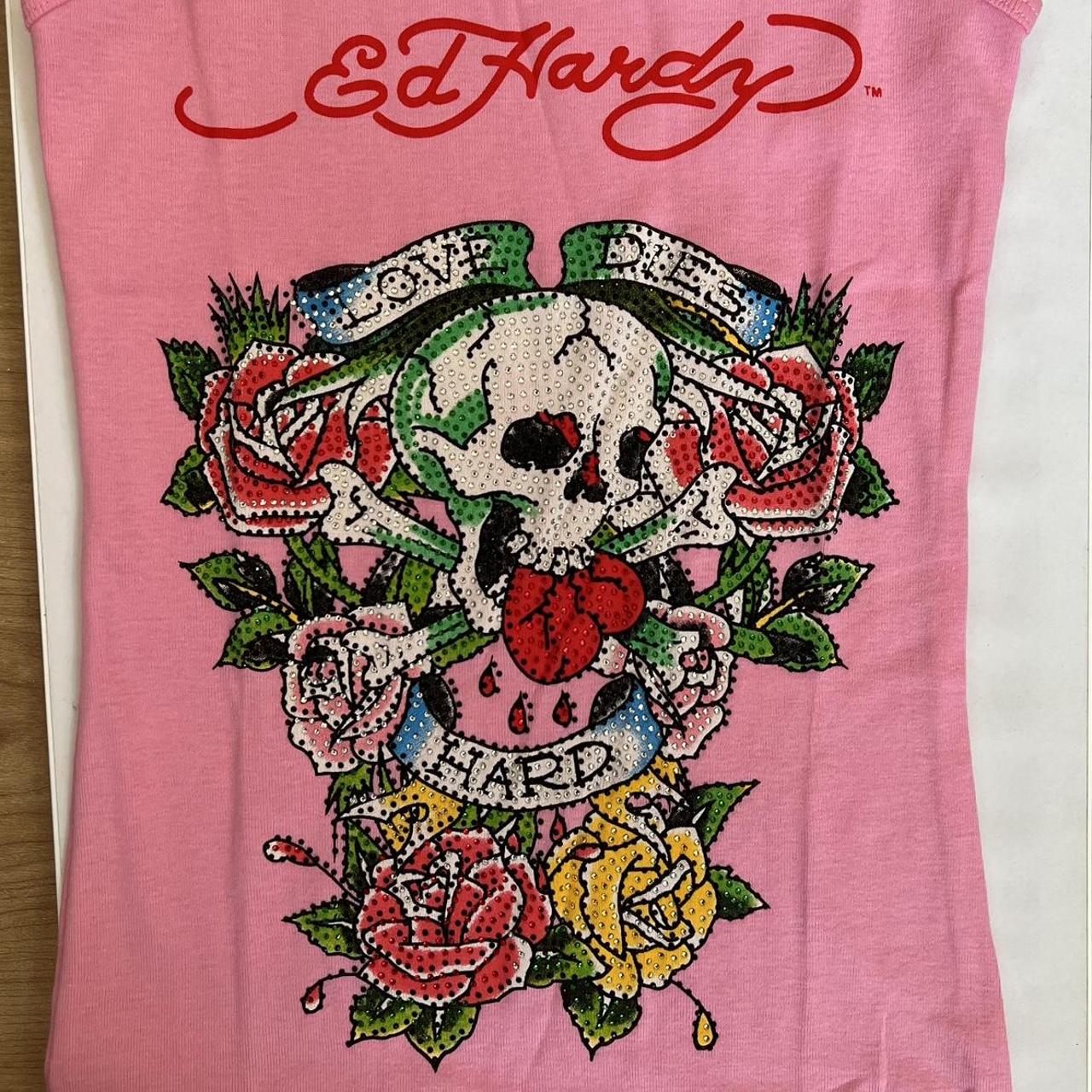 オンラインショップ this top! tank Hardy Ed pink y2k Ed Depop | top tank Hardy 帽子