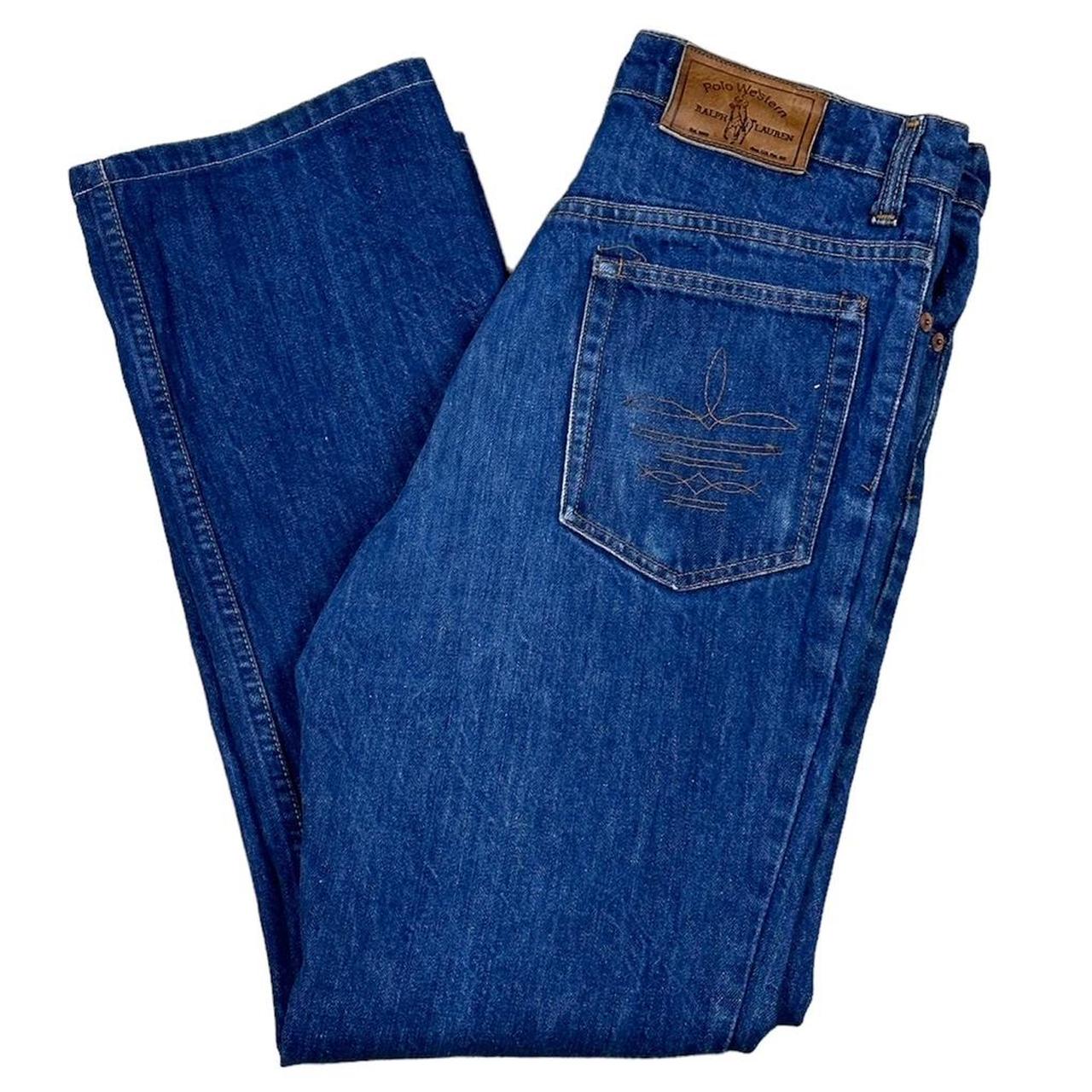Vintage Polo Western jeans in good condition with a | Depop