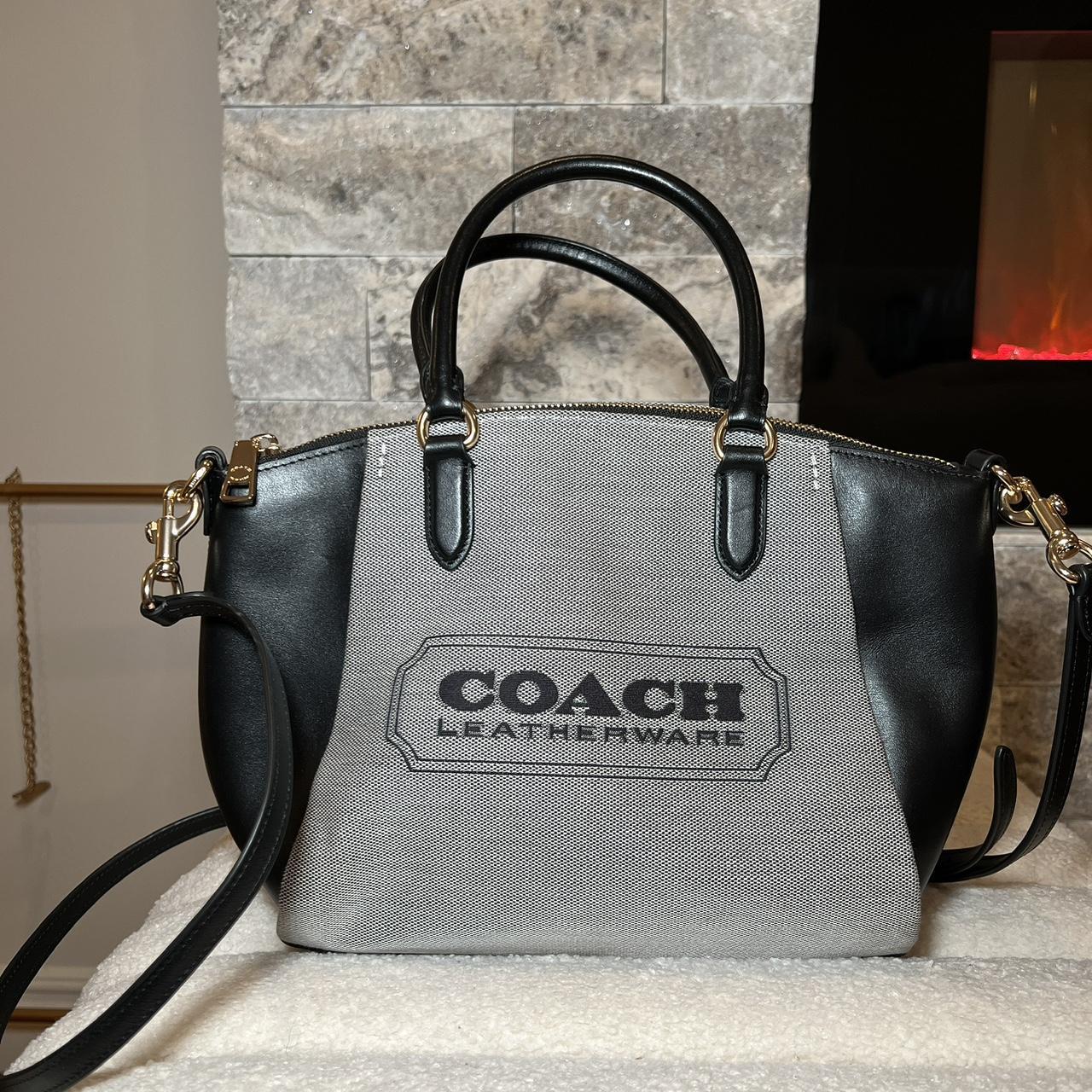 Coach elise satchel grey sale