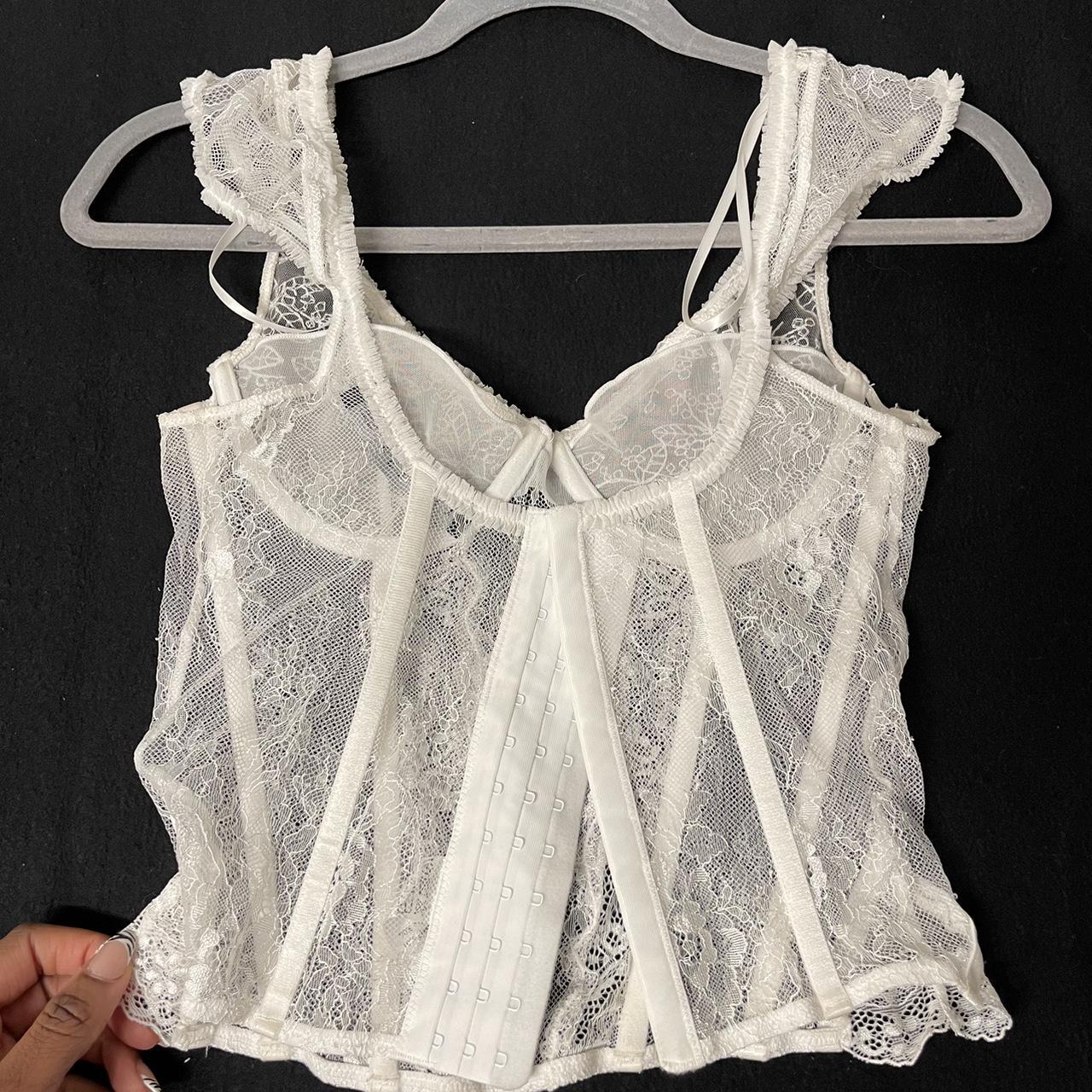 Lioness Women S White Corset Depop